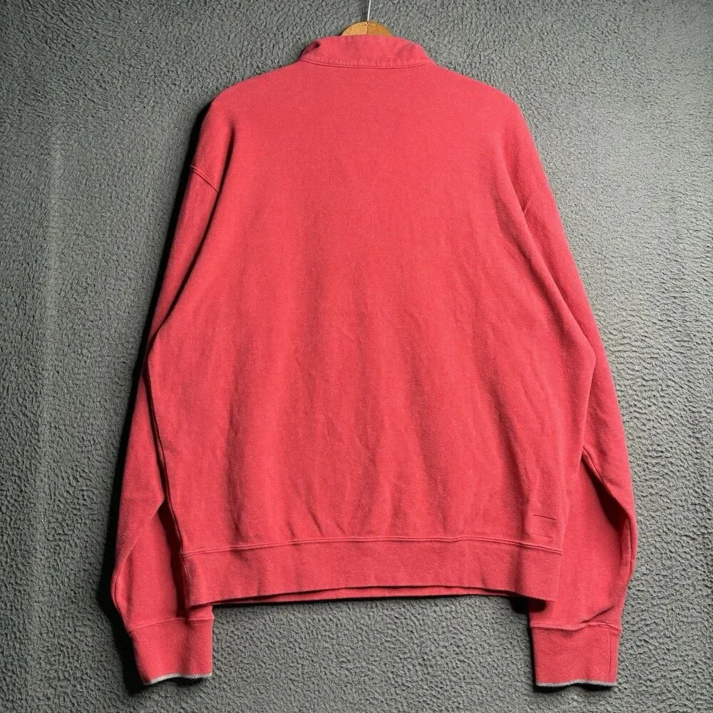 The Sea Pines Resort Peter Millar 1/4 Zip Pullover Sweater Coral Pink Men’s XL